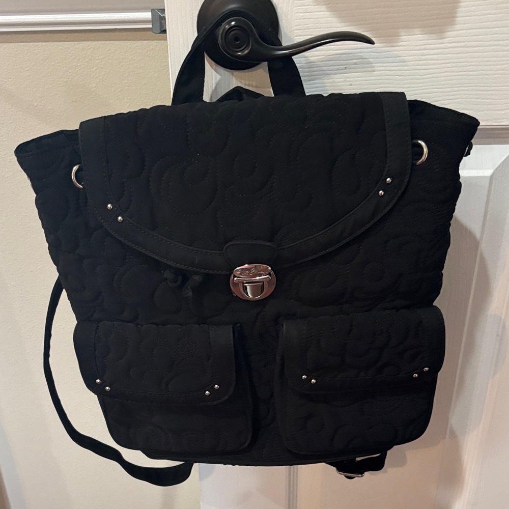 Vera Bradley Black Quilted Backpack